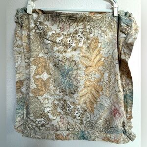 Pottery Barn 2 Euro Shams Gold & Cream French Country no pillows included